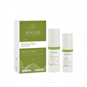 Atache C Vital Set Active Serum Αντιρυτιδικός Ορός 15ml & Active Fluid 30ml