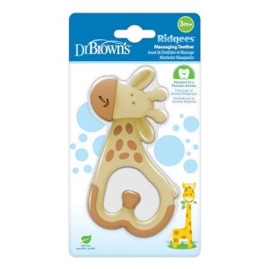 Dr. Brown's Massaging Teether Κρίκος Οδοντοφυΐας με Καμηλοπάρδαλη 3m+, 1τεμ