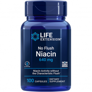 Life Extension No Flush Niacin 640mg (inositol hexanicotinate), 100 caps