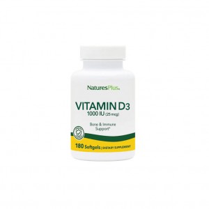 Nature's Plus - Vitamin D3 1000 iu, 180 μαλακές κάψουλες