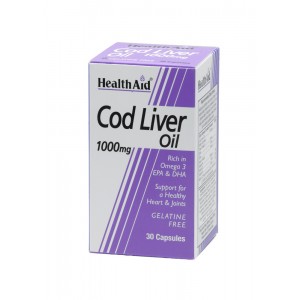 Health Aid Cod Liver Oil 1000mg 30 κάψουλες