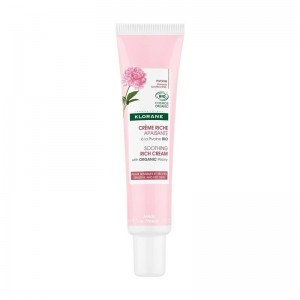 Klorane Organic Peony Soothing Rich 24ωρη Ενυδατική Κρέμα Προσώπου για Ευαίσθητες Επιδερμίδες 40ml