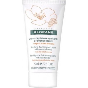 Klorane Creme Depilatoire Apaisante, Αποτριχωτική Κρέμα Για Το Πρόσωπο Και Τις Ευαίσθητες Περιοχές Με Αμύγδαλο 75ml