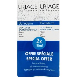 Uriage Promo Bariederm Cica Lips Repairing Επανορθωτικό Balm Χειλιών 2x15ml