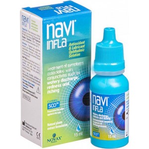 Novax Pharma Navi Infla eye drops 15ml - Αντιοξειδωτικό & Λιπαντικό οφθαλμικό διάλυμα