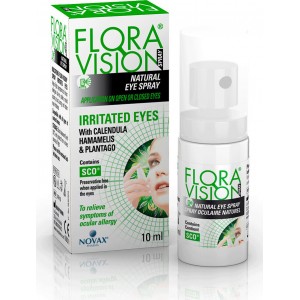 Novax Flora Vision Spray Φυσικό Σπρέι Ματιών για Ερεθισμένα Μάτια με Καλέντουλα, Αμαμελίδα & Πλαντάγκο, 10ml