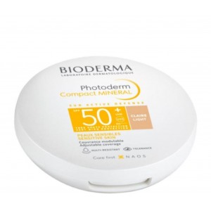 Bioderma Photoderm Compact Mineral Αδιάβροχη Αντηλιακή Πούδρα Προσώπου SPF50 με Χρώμα Light 10gr