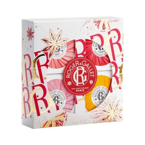 Roger & Gallet Promo Wellbeing Soaps Collection Fleuer De Figuier 50gr & Gingembre Rouge 50gr & Bois D'Orange 50gr & Rose 50gr