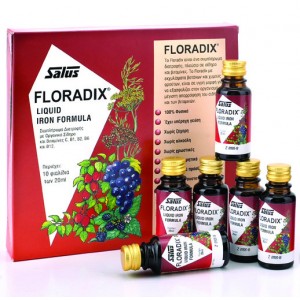 Power Health Floradix Συμπλήρωμα Διατροφής Για Την 'Ελλειψη Σιδήρου 10x20ml