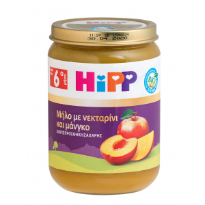 Hipp Φρουτόκρεμα Μήλο, Νεκταρίνι & Μάνγκο 6m+ 190gr χωρίς Γλουτένη