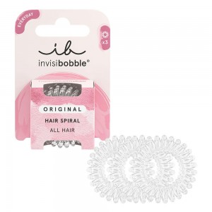 Invisibobble Original Σπιράλ Λαστιχάκια Διάφανο 3τμχ