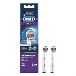 Oral B 3D White & Clean Ανταλλακτικά Βουρτσάκια, 2τμχ