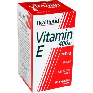 Health Aid Vitamin E 400iu Vegetarian 268mg, 60veg. caps