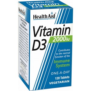 Health Aid Vitamin D3 2000iu 120 φυτικές κάψουλες