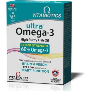 Vitabiotics Ultra Omega-3 Super Strength 60 μαλακές κάψουλες Unflavoured