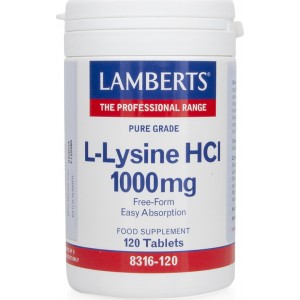 Lamberts L-Lysine HCL 1000mg 120tabs