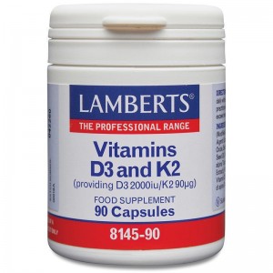 Lamberts Vitamins D3 2000iu & K2 90μg 90 κάψουλες