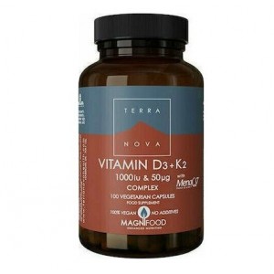 Terranova Vitamin D3 1000iu + K2 50μg Complex 100 veg. caps