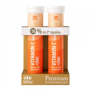 Kaiser 1889 Premium Vitaminology Vitamin C & Zinc 1000mg 2x20 αναβράζοντα δισκία