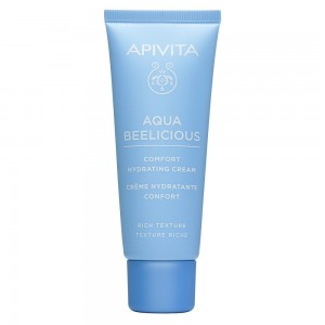 Apivita Aqua Beelicious Comfort Hydrating Cream Rich Texture, Απαλή Κρέμα Ενυδάτωσης Πλούσιας Υφής Με Λουλούδια και Μέλι 40ml