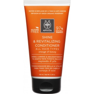 Apivita Shine & Revitalizing Conditioner Κρέμα Λάμψης & Αναζωογόνησης για Όλους τους Τύπους Μαλλιών με Πορτοκάλι & Μέλι 150ml