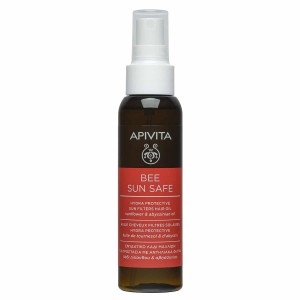 Apivita Bee Sun Safe Hydra Protective Hair Oil Ενυδατικό Λάδι Για Τα Μαλλιά Με Αντηλιακά Φίλτρα Ηλίανθου και Αβησσυνίας 100ml