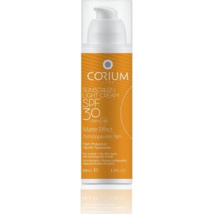 Corium Line Sunscreen Light Cream Matte Effect Αντηλιακή Κρέμα Προσώπου SPF30 50ml