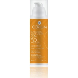 Corium Line Sunscreen Light Cream Matte Effect Αντηλιακή Κρέμα Προσώπου SPF50 50ml