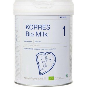 Korres Bio Milk 1 Βιολογικό Αγελαδινό Γάλα για Βρέφη 1 (0-6 μηνών), 400gr