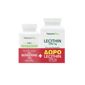 Nature's Plus Promo Pro Berberine 750 60 Capsules & Lecithin 1200mg 90 Softgels