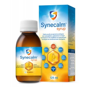 Synecalm Syrup Σιρόπι με Μέλι & Βιταμίνη D για Ενήλικες με Γεύση Μέντα 125ml