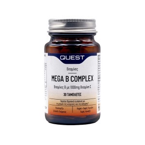 Quest Mega B Complex with 1000mg Vitamin C 30 ταμπλέτες