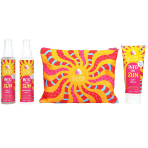 Aloe+ Colors Into Sun Cosmetic Bag Hair & Body Mist 100ml Body Cream 100ml Face Water 100ml Άρωμα Monoi Γαρδένια & Νεσεσέρ