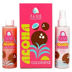 Aloe Colors Aloha Cocoland Set με Invisible Oil Mist Ενυδατικό Σπρέι Σώματος, 150ml & Hydrating Invisible Dry Oil Ενυδατικό Έλαιο για Σώμα & Μαλλιά, 150ml, 1σετ