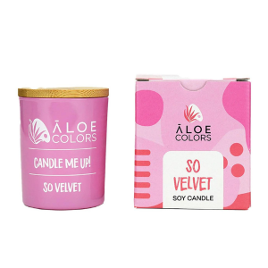 Aloe Colors So Velvet Scented Soy Candle Αρωματικό Κερί Σόγιας σε Βάζο με Άρωμα Βρεφικής Πούδρας 150g