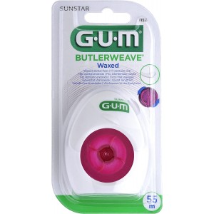 Gum Butlerweave Οδοντικό Νήμα Κηρωμένο 55m