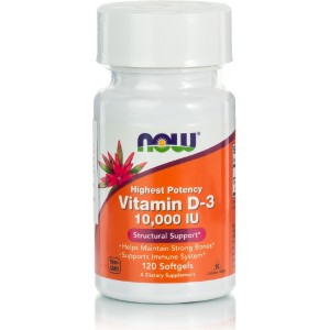 Now Foods Vitamin D-3 10000iu 120 μαλακές κάψουλες