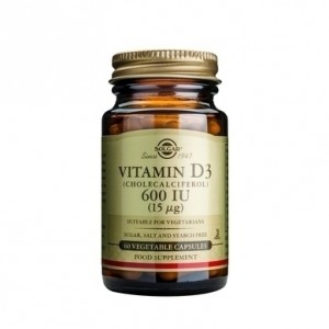 Solgar Vitamin D3 600IU 60 φυτικές κάψουλες