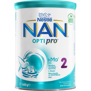 Nestle ΝΑΝ 2 Optipro Γάλα 2ης Βρεφικής Ηλικίας με Μοναδικό Μίγμα Πρωτεϊνών, 400gr