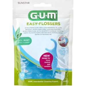 GUM Easy Flossers 890 Οδοντικό Νήμα σε Διχάλες με Γεύση Μέντας 50τμχ