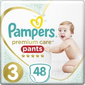 Pampers Πάνες Βρακάκι Premium Care No. 3 για 6-11kg 48τμχ