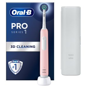 Oral-B Pro Series 1 Ηλεκτρική Οδοντόβουρτσα με Χρονομετρητή και Θήκη Ταξιδίου Ροζ