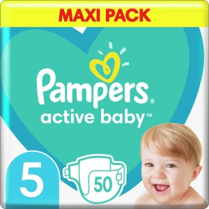 Pampers Active Baby Maxi Pack No 5 (11-16kg) Βρεφικές Πάνες, 50τεμ