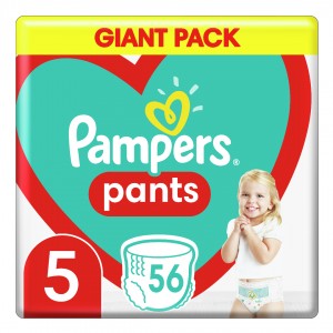 Pampers Pants Πάνες Βρακάκι No. 5 για 12-17kg 56τμχ