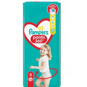 Pampers Pants 360° Πάνες Βρακάκι No. 6 για 14-19kg 48τμχ