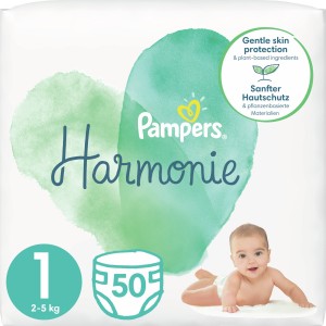 Pampers Πάνες με Αυτοκόλλητο Harmonie No. 1 για 2-5kg 50τμχ