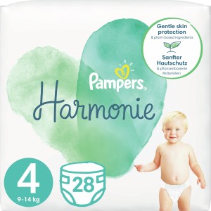 Pampers Πάνες με Αυτοκόλλητο Harmonie No. 4 για 9-14kg 28τμχ