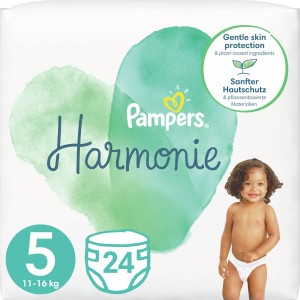 Pampers Πάνες με Αυτοκόλλητο Harmonie No. 5 για 11-16kg 24τμχ