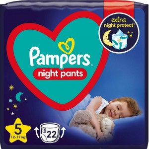 Pampers Πάνες Βρακάκι Night No. 5 για 12-17kg 22τμχ