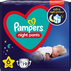 Pampers Πάνες Βρακάκι Night No. 6 για 15+kg 19τμχ